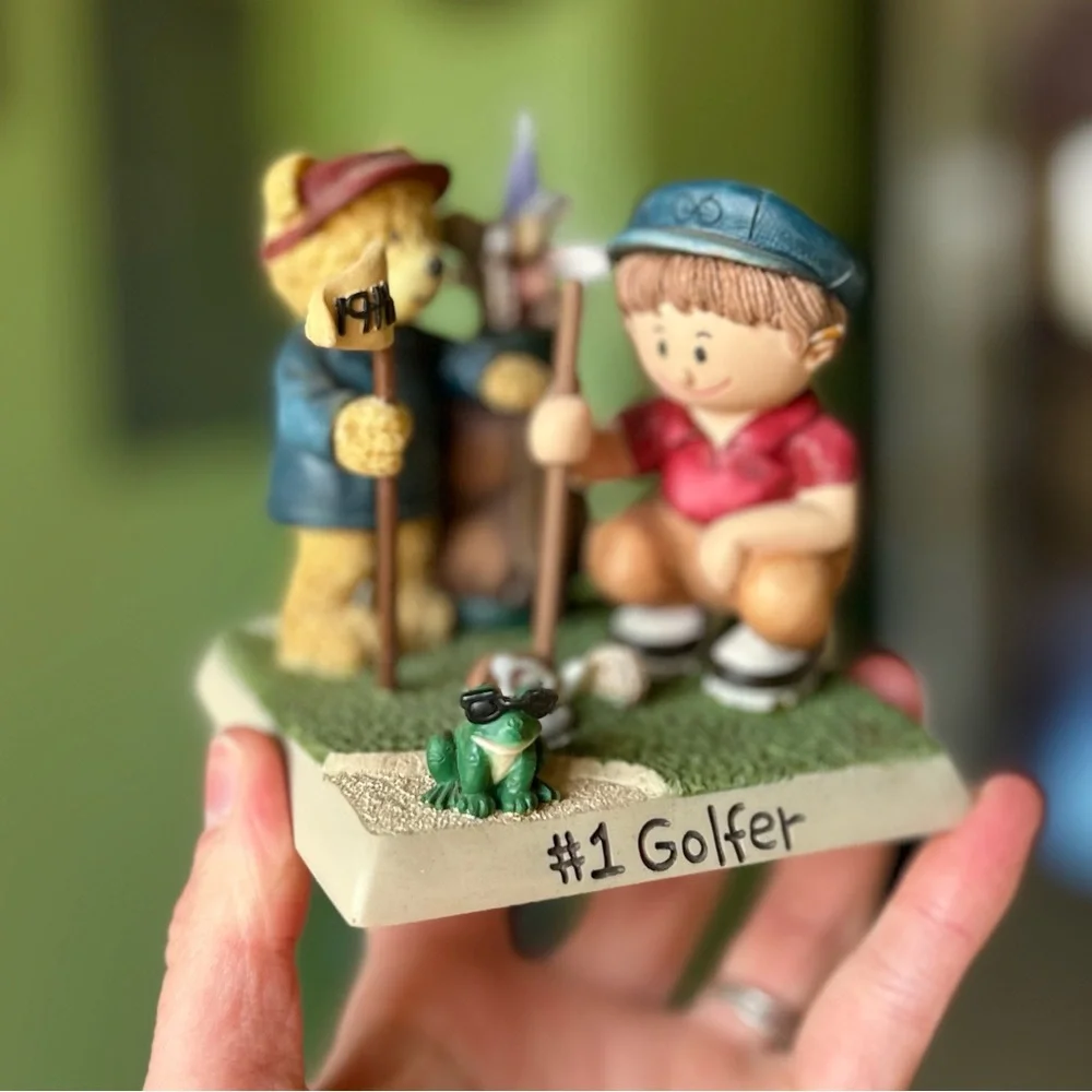 VTG 3D Golfer Golfing Bear Animals & Friend Zingle-Berry Collectible Figurine - Picture 5 of 13